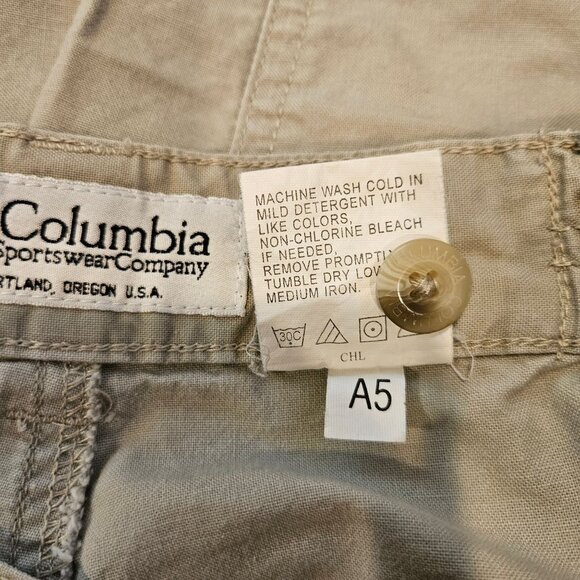 Columbia Womens L Beige Convertible Cargo Pants Zip-Off Legs shorts Cotton - Picture 13 of 14
